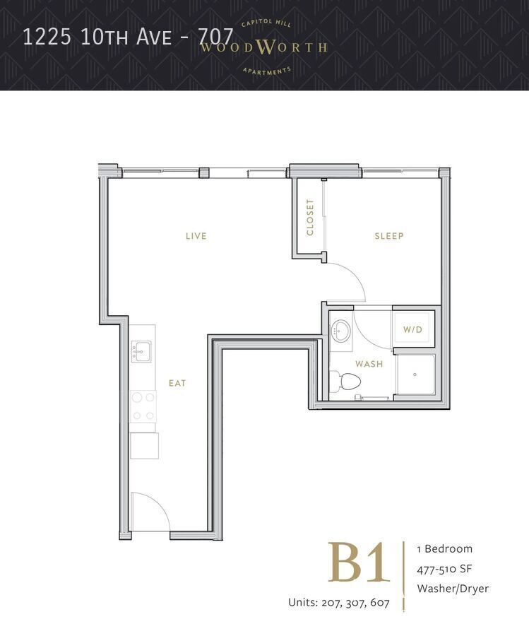 Live at The Woodworth - Classic & Cool Living in Capitol Hill property image